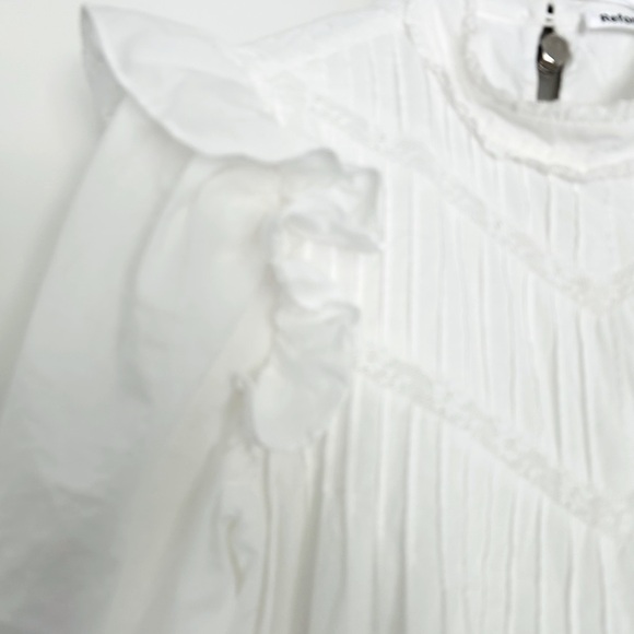 Reformation White Cotton Dress, Sz 8 - Picture 4 of 10